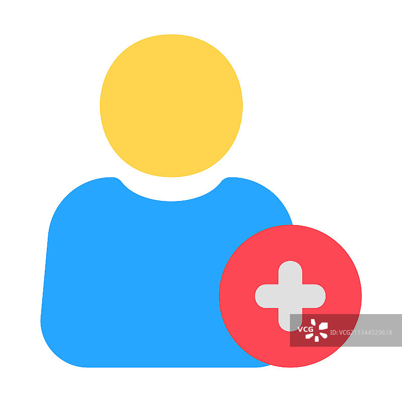 扁平风格添加用户图标，适用于任何项目图片素材