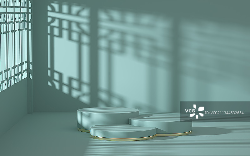 产品展台三维图形复古背景图片素材