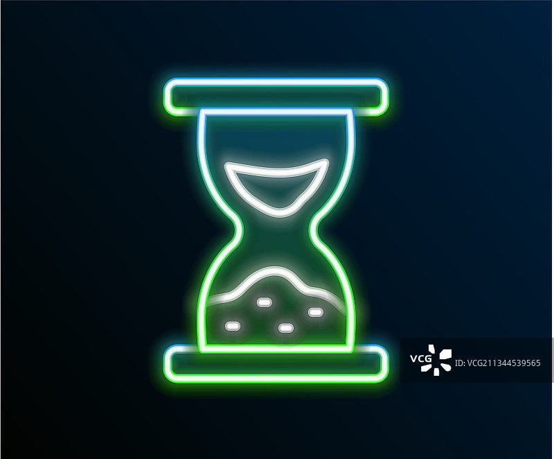 流沙复古霓虹沙漏图片素材