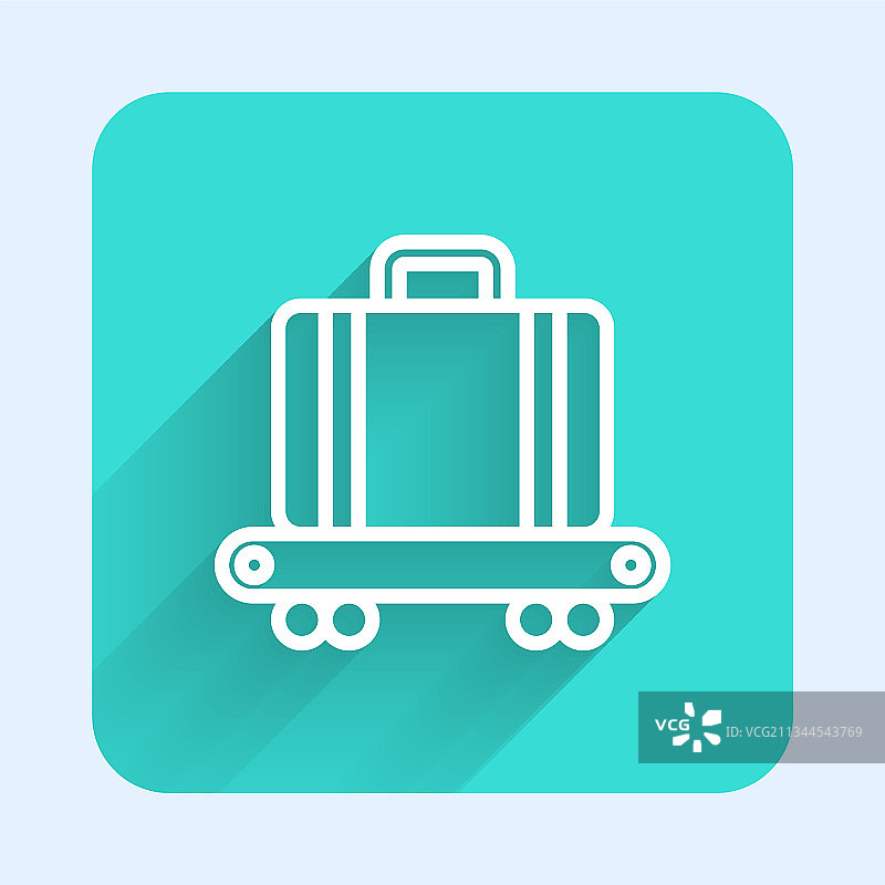 带乘客的白色线条机场传送带图片素材