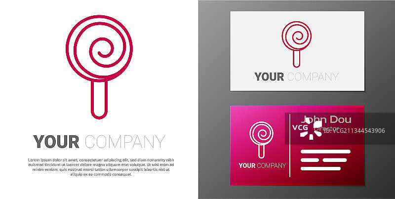 棒棒糖图标白色背景线条标志图片素材