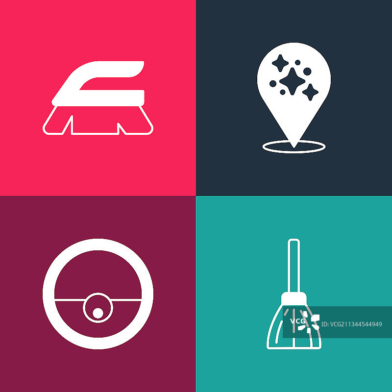 波普艺术扫帚机器人吸尘器图片素材