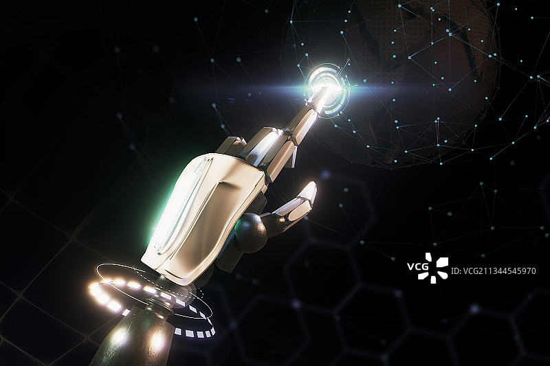 创意科技手场景图片素材