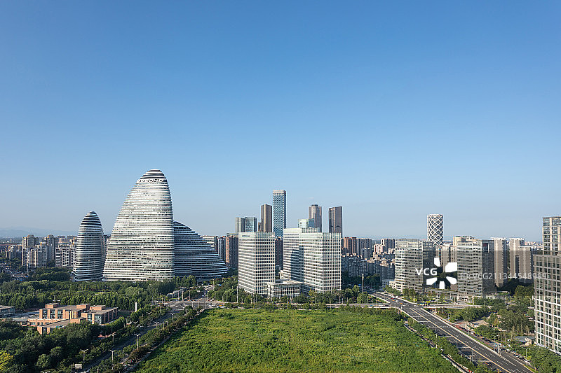 北京望京城市建筑群图片素材