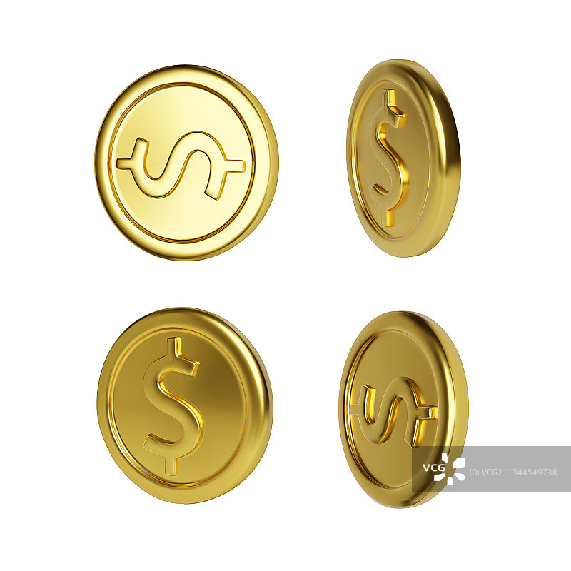 金色硬币旋转图片素材