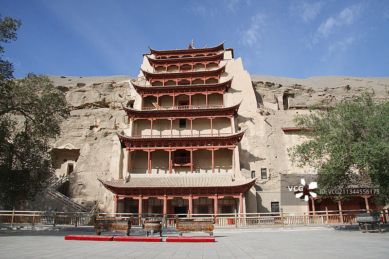 敦煌九层楼图片素材