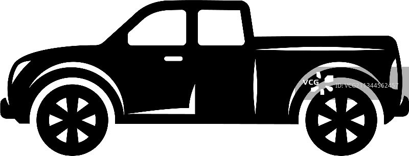 皮卡车轮廓图片素材