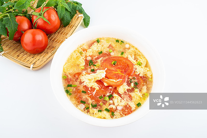 营养美味的西红柿蛋汤图片素材