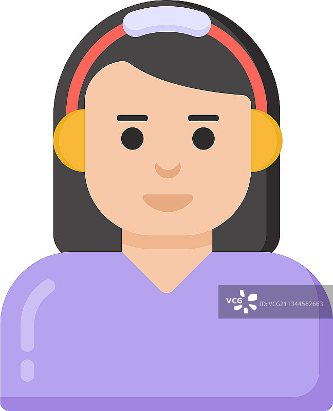 听音乐的女孩图片素材