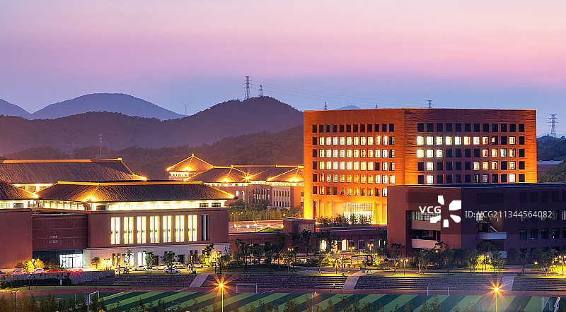中国舟山浙江大学舟山校区海洋学院校园风景建筑图片素材