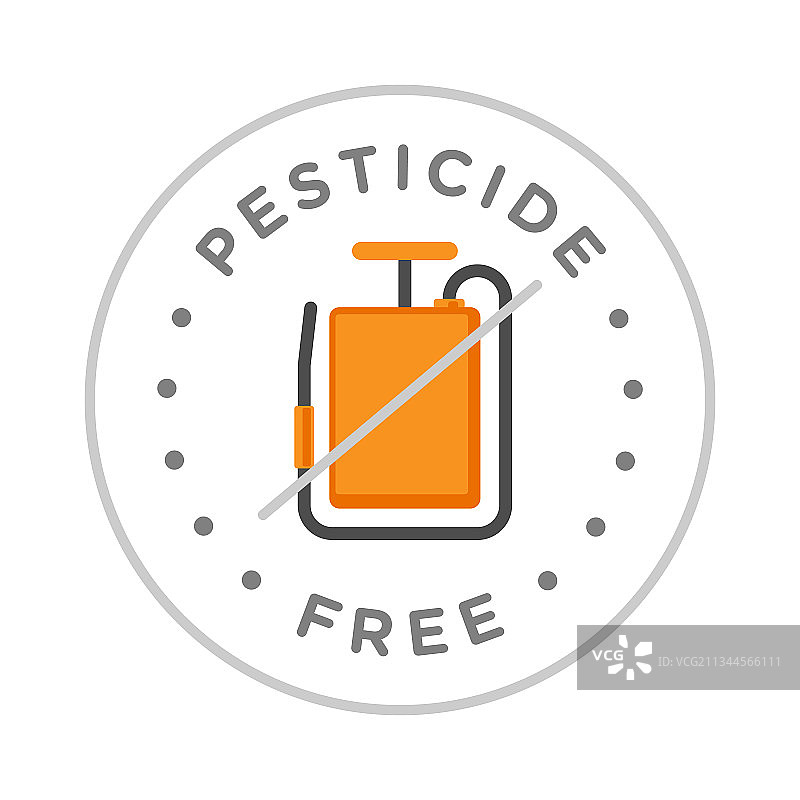 无农药圆形徽章图标设计图片素材