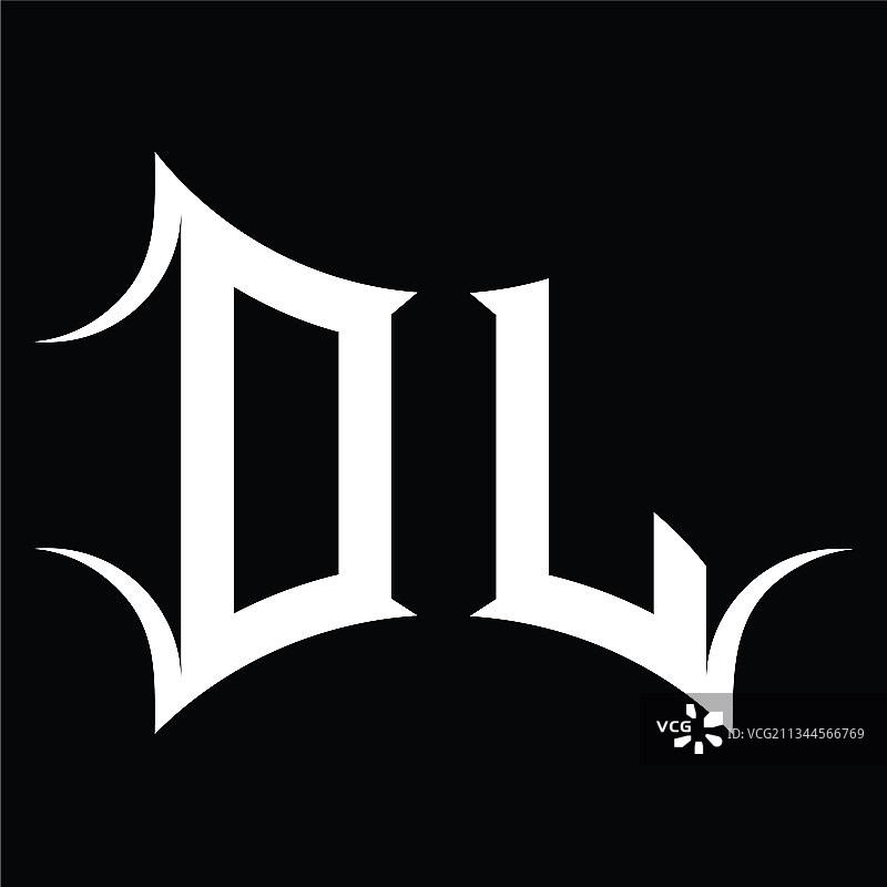 DL标志组合抽象图形设计图片素材
