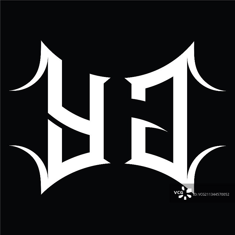 YG标志字母组合抽象造型设计图片素材