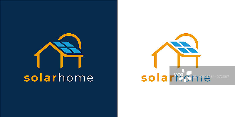 太阳能家园标志图片素材