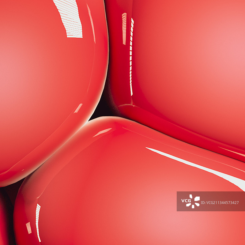 3D渲染抽象几何柔软挤压玻璃质感梦幻风格插图图片素材