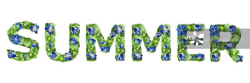 夏季字母图片素材
