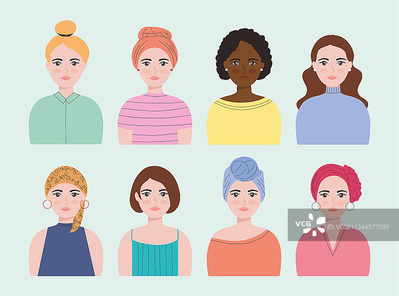 卡通女人合集图片素材