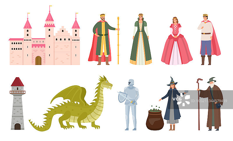 童话人物卡通中世纪王子图片素材