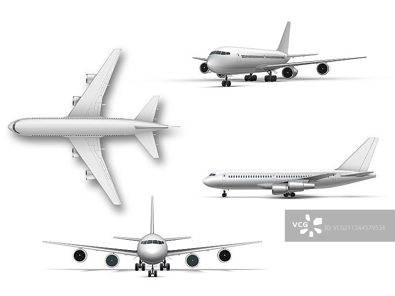 停放的喷气式客机图片素材