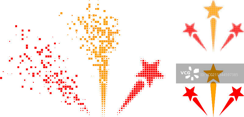 半色调侵蚀像素烟花符号图片素材