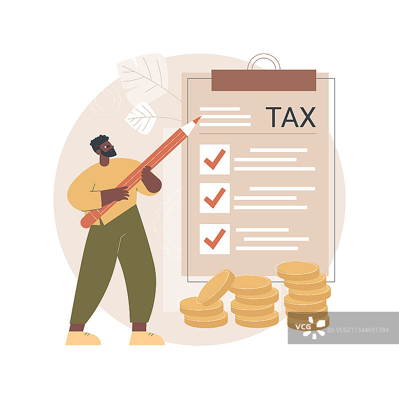 纸质税务申报抽象概念图片素材