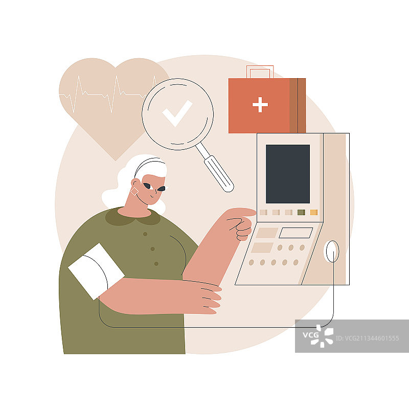 血压筛查的抽象概念图片素材