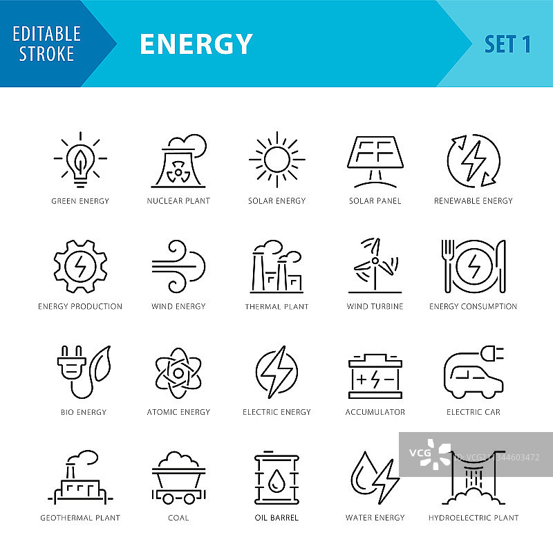 能源和电力图标图片素材