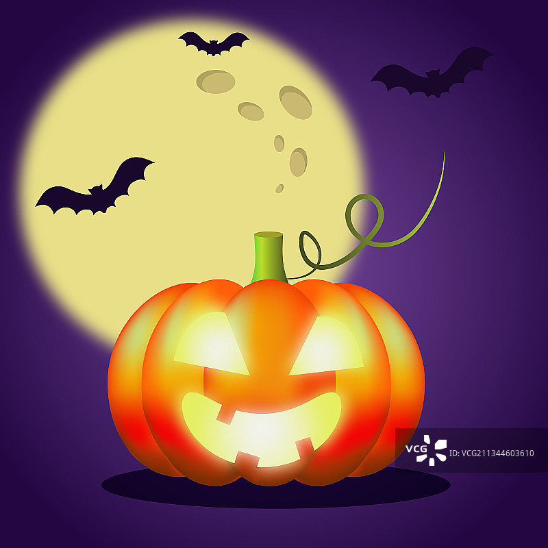 万圣节之夜月亮图片素材