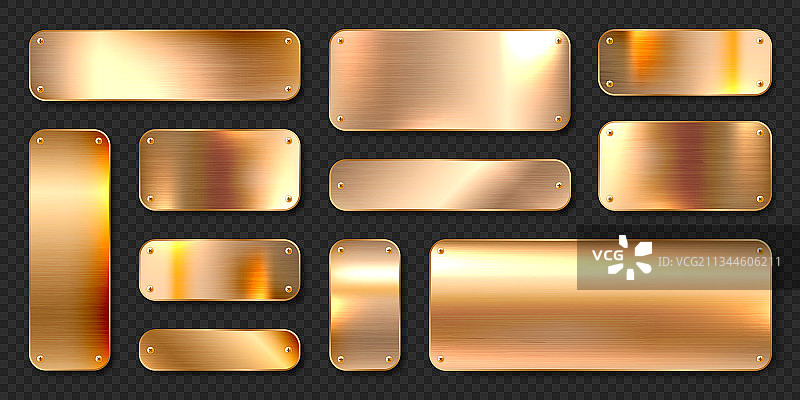 逼真闪亮金属banner套装拉丝钢图片素材