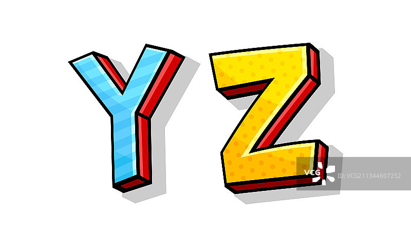 彩色立体字体图片素材