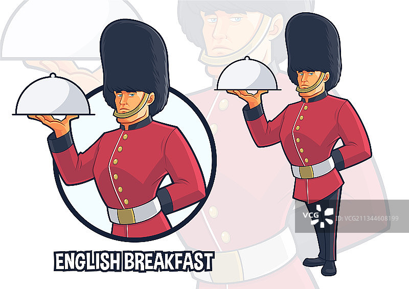 皇家卫队吉祥物厨师服务设计图片素材