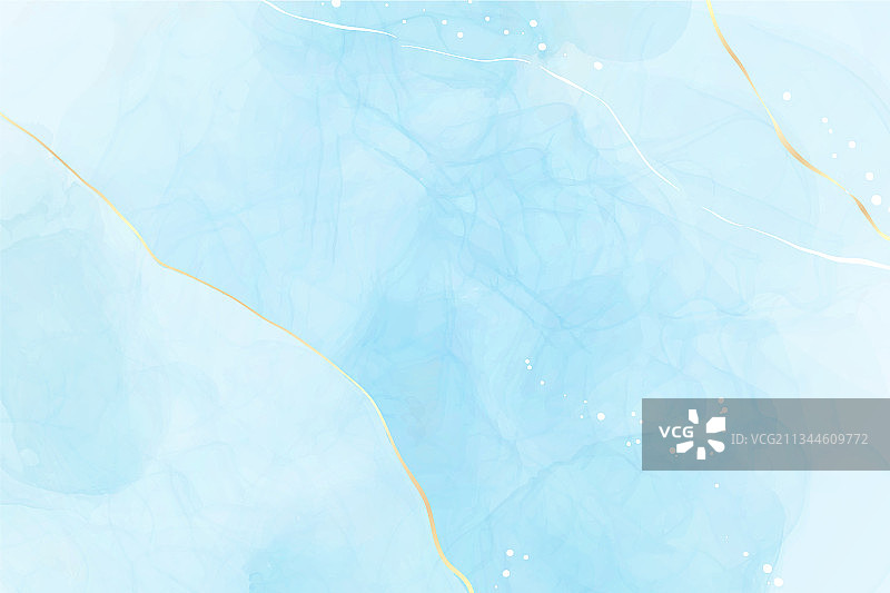 绿松石色和蓝绿色液体水彩图片素材