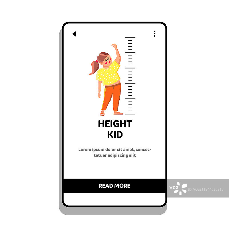 儿童身高测量墙面生长标尺图片素材