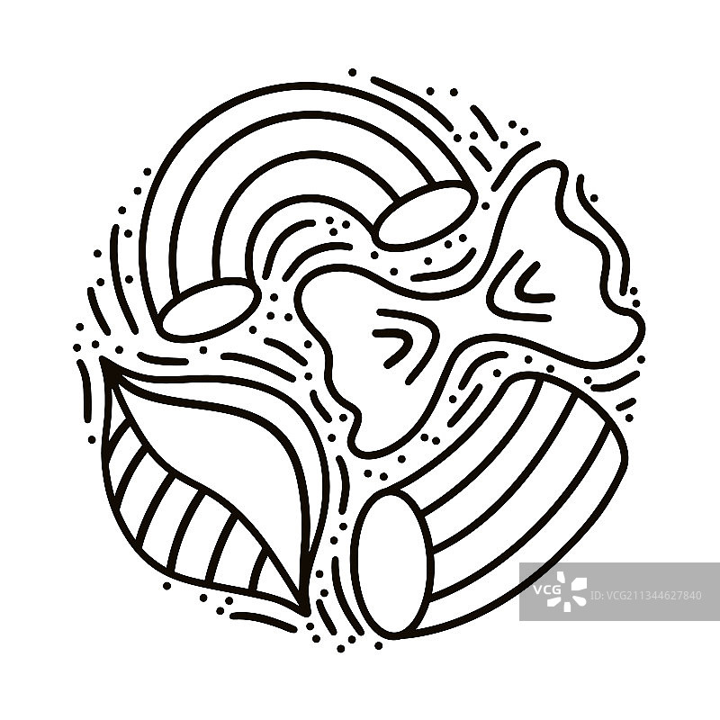 手绘意大利面涂鸦图片素材