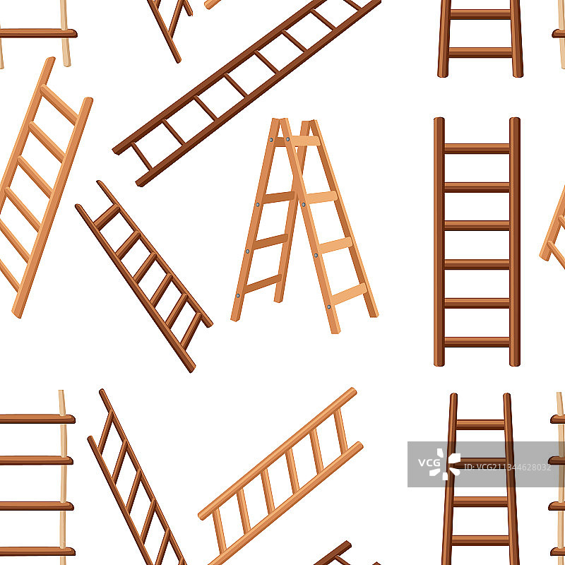 木梯无缝图案合集图片素材
