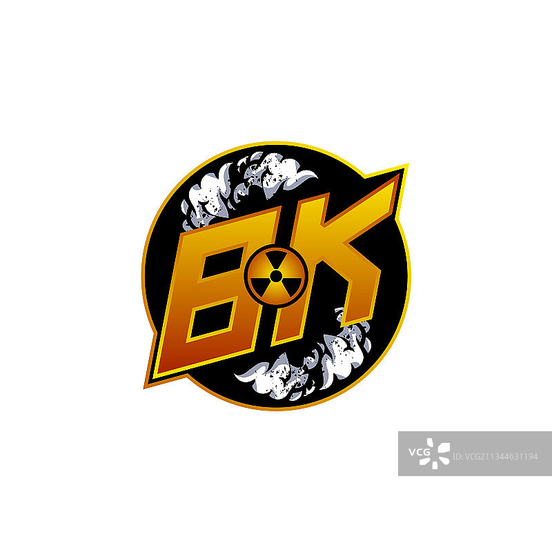 BK字母组合盾牌造型电竞游戏标志图片素材