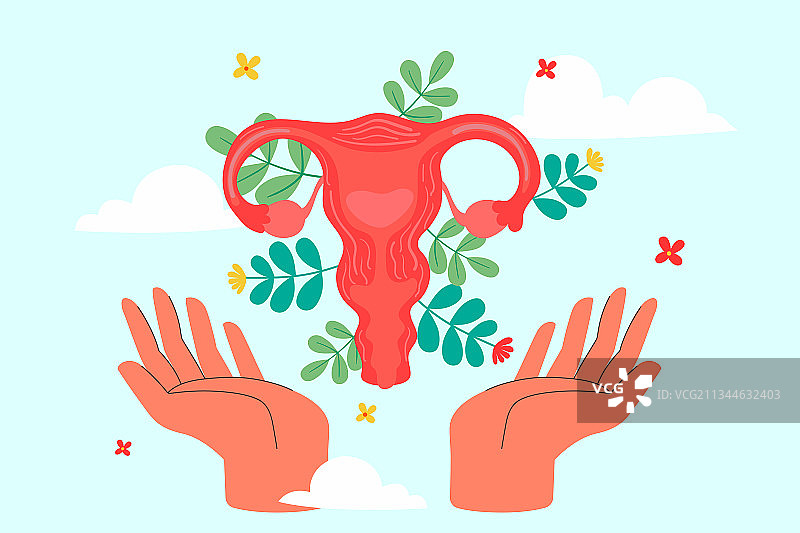 呵护妇科健康矢量插画图片素材