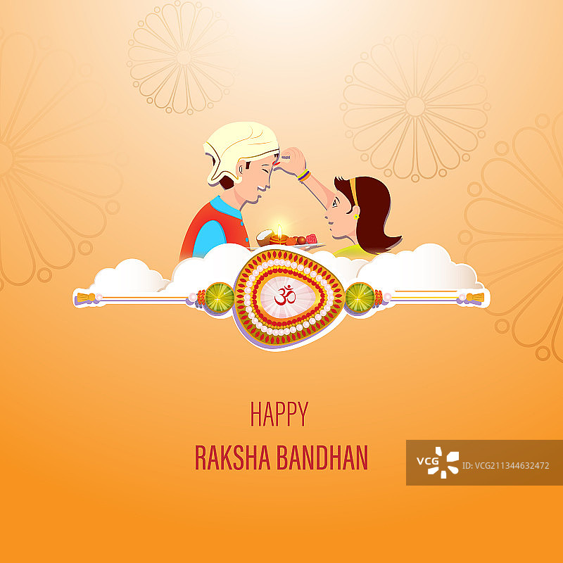 印度节日 रक्षा बंधन图片素材