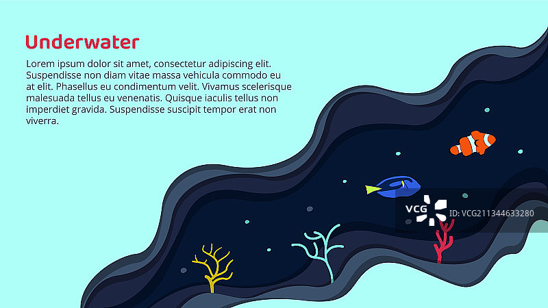 水下世界主题设计图片素材
