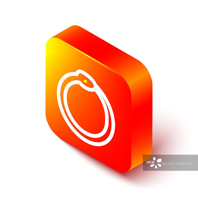 2.5D线条魔法符号衔尾蛇图标图片素材