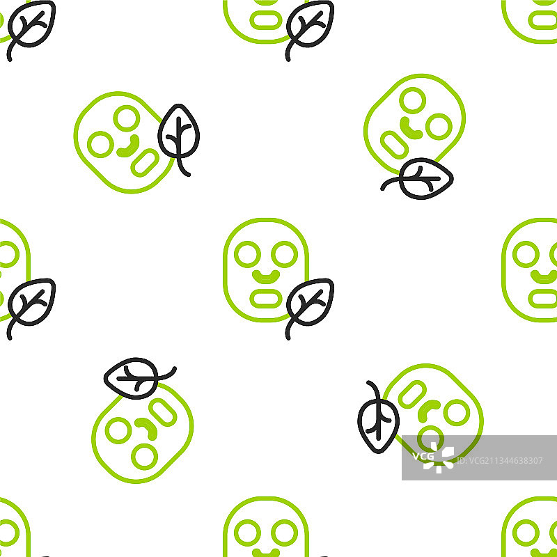 面部化妆面膜图标线条图片素材