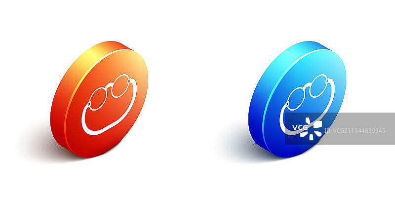 白色背景的2.5D眼镜图标图片素材