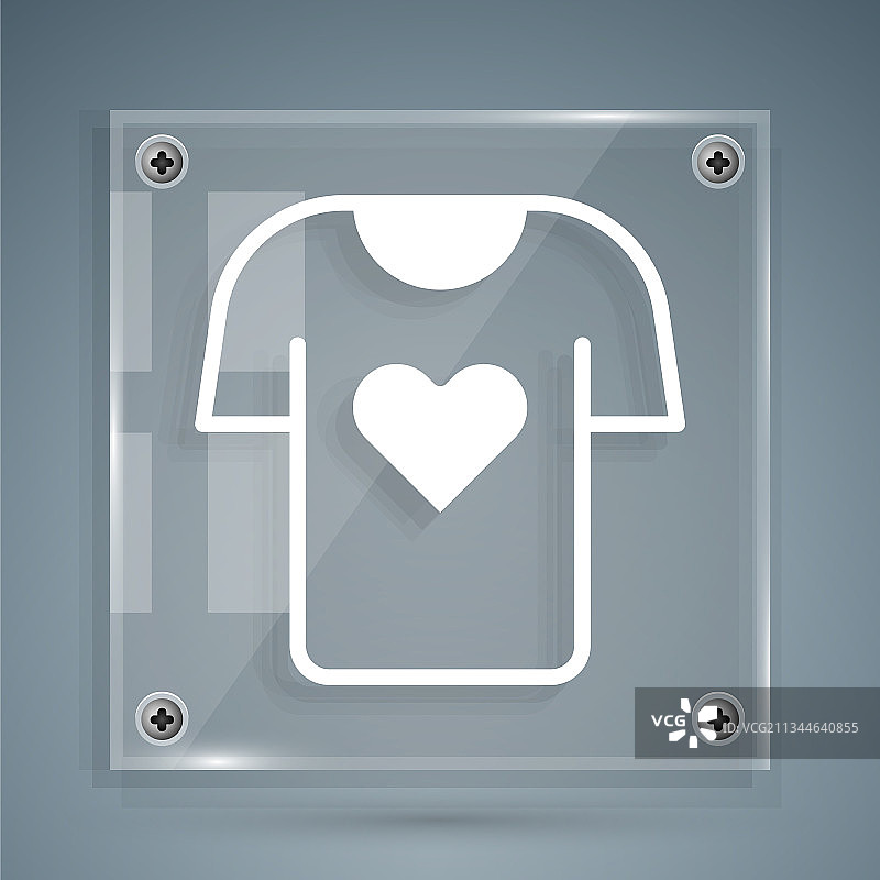 灰色背景上的白色衣物捐赠图标图片素材