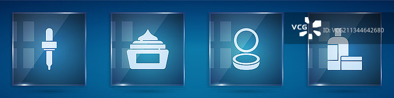 移液器、乳霜或乳液、化妆品软管和化妆套装图片素材