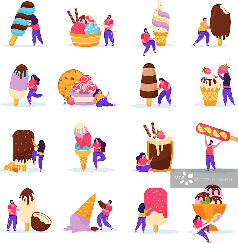 冰淇淋图标合集图片素材