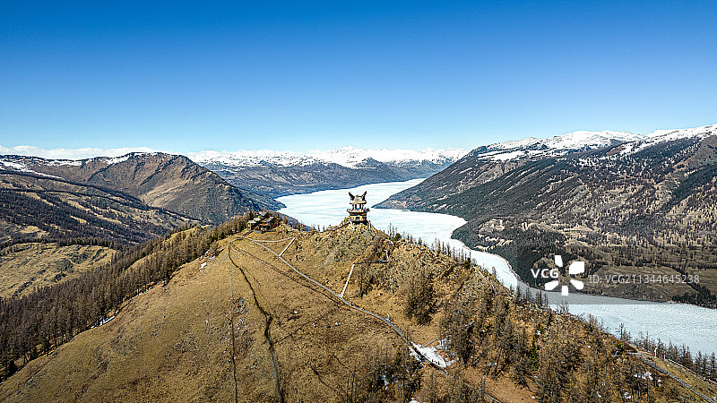 喀纳斯观鱼亭图片素材