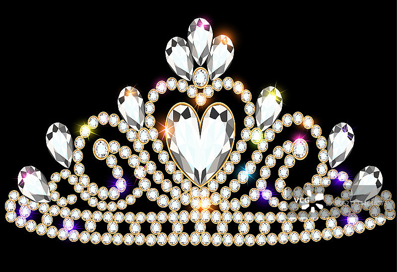 镶嵌宝石的华丽皇冠图片素材