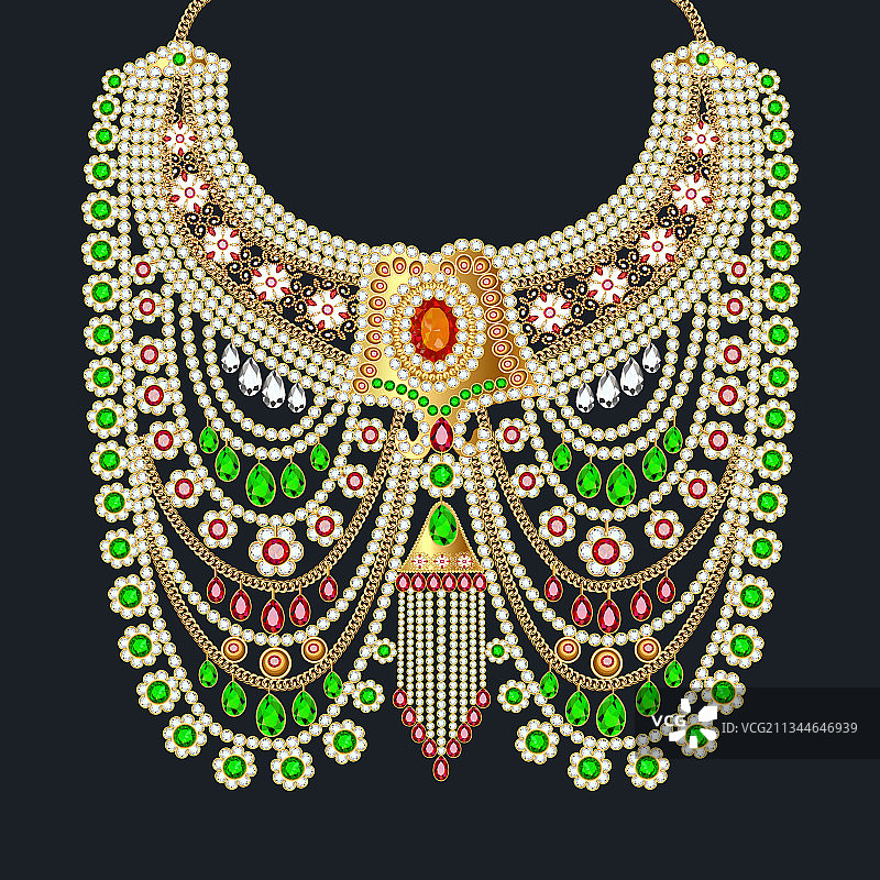 印度黄金婚礼项链图片素材