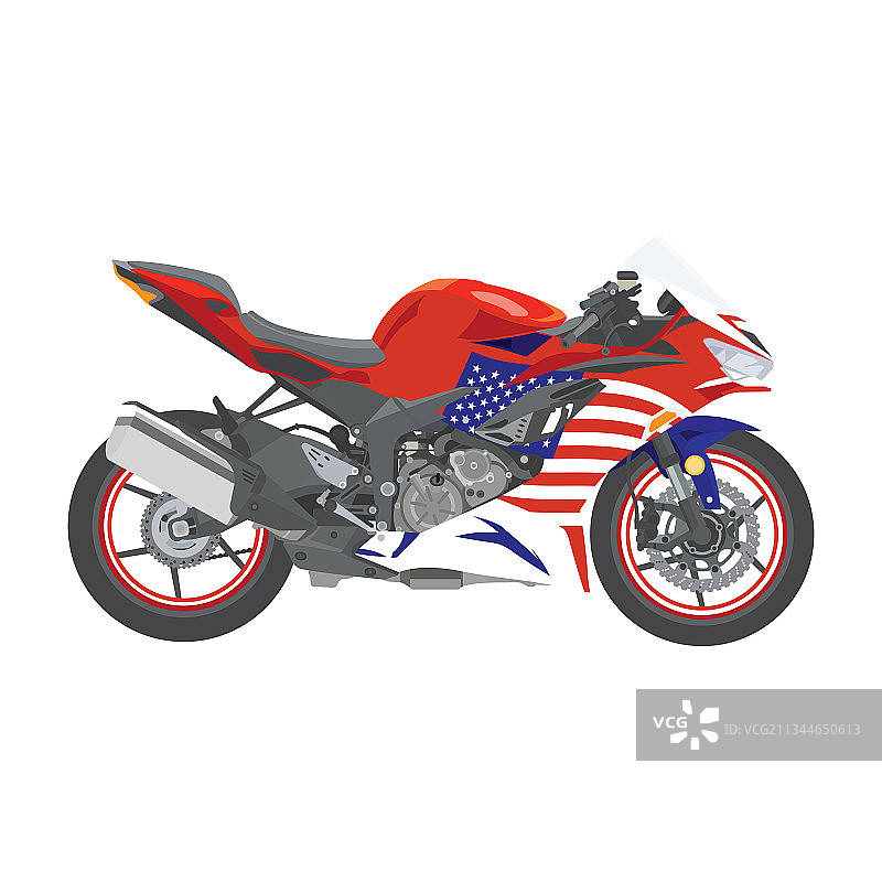 豪华赛车运动红白蓝图片素材