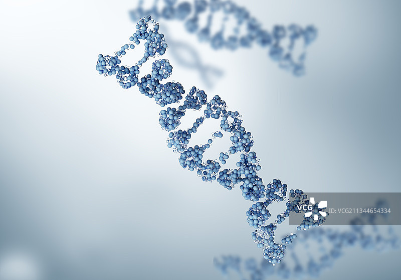 3D渲染的DNA序列图片素材